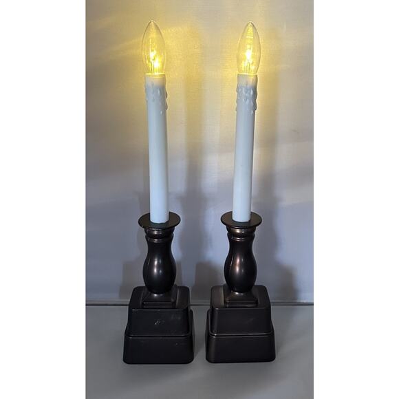 Bethlehem Lights Window Candles Sensor Battery Operated Bronze Lot Of 2 - Picture 12 of 12